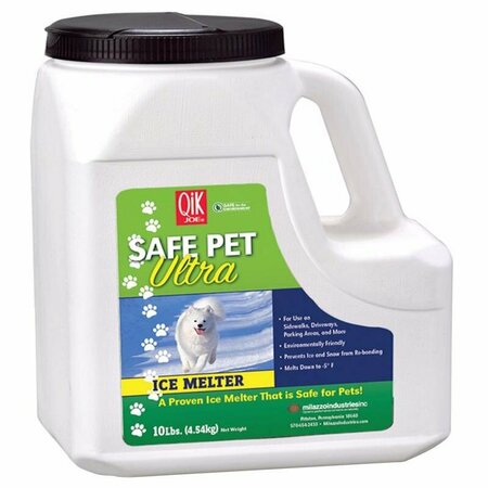 MILAZZO Qik Joe Safe Pet Ultra Magnesium Chloride/Sodium Chloride Pet Friendly Pellet Ice Melt 10 lb 02083